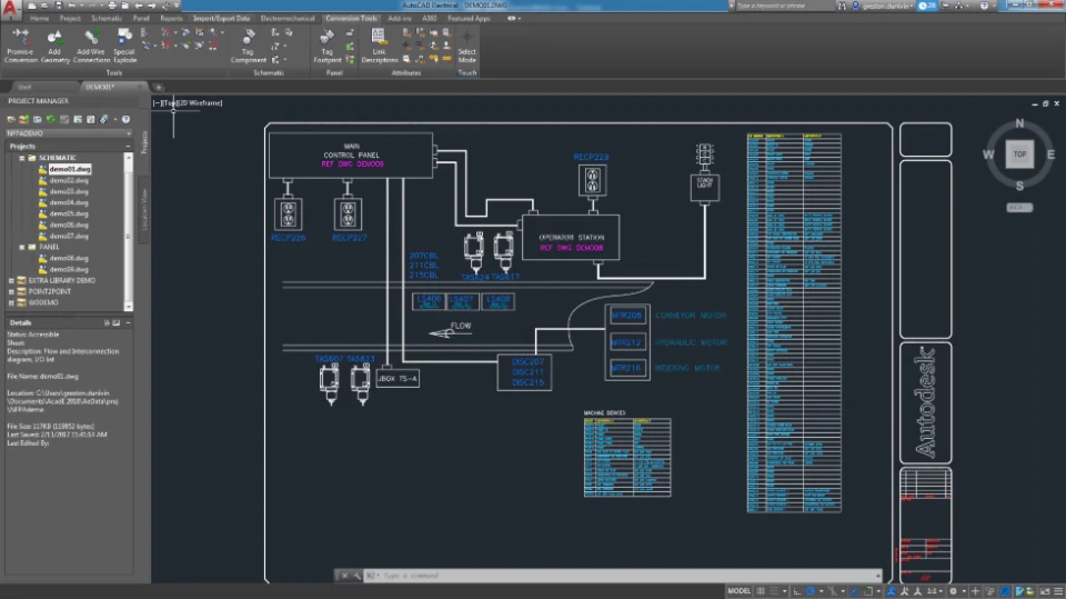 screenshot of AutoCAD Electrical